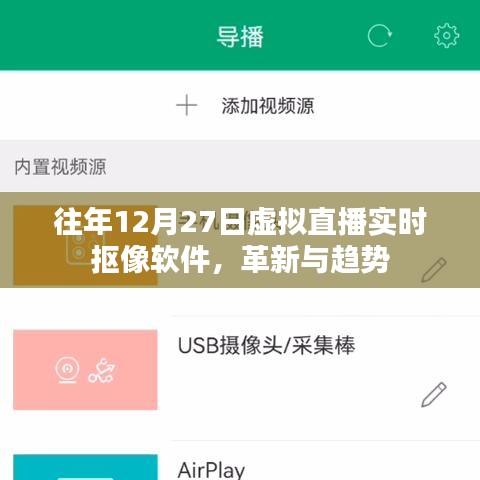 革新与趋势,虚拟直播实时抠像软件的发展回顾与展望