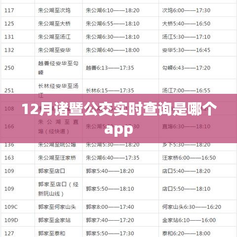 诸暨公交实时查询APP推荐