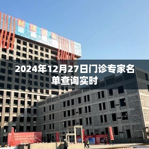 2024年12月27日门诊专家实时查询列表