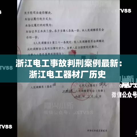 浙江电工事故判刑案例最新:浙江电工器材厂历史