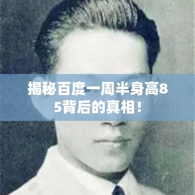 揭秘百度一周半身高85背后的真相!