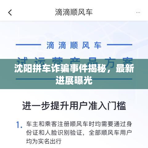 沈阳拼车诈骗事件揭秘,最新进展曝光