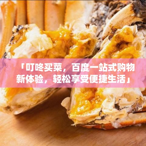 「叮咚买菜,百度一站式购物新体验,轻松享受便捷生活」