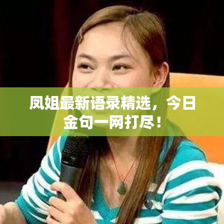 凤姐最新语录精选，今日金句一网打尽！