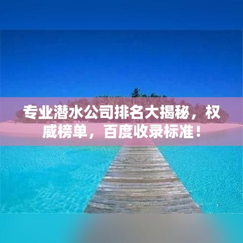 专业潜水公司排名大揭秘,权威榜单,百度收录标准!