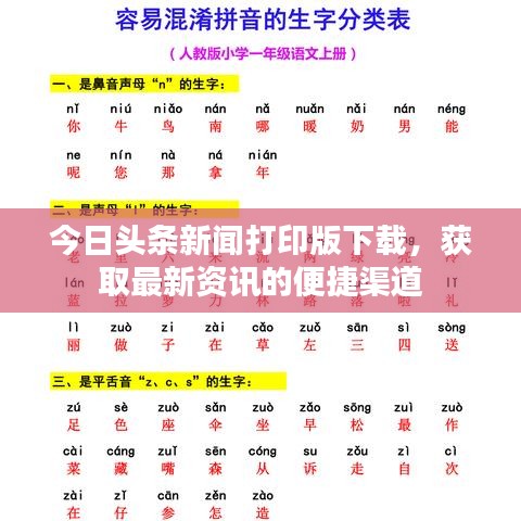 今日头条新闻打印版下载,获取最新资讯的便捷渠道