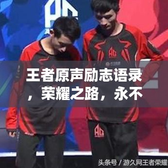 王者原声励志语录,荣耀之路,永不言弃,激发潜能,共创辉煌!
