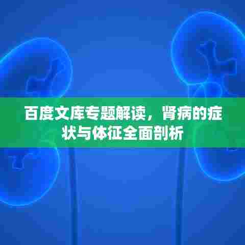 百度文库专题解读,肾病的症状与体征全面剖析