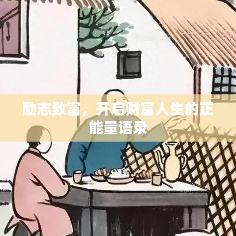 励志致富,开启财富人生的正能量语录
