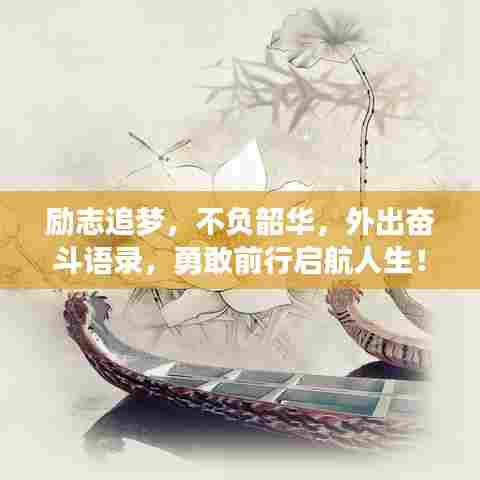 励志追梦,不负韶华,外出奋斗语录,勇敢前行启航人生!