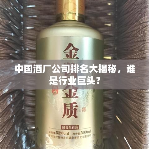 中国酒厂公司排名大揭秘,谁是行业巨头?
