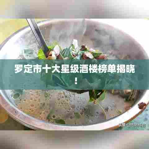 罗定市十大星级酒楼榜单揭晓!