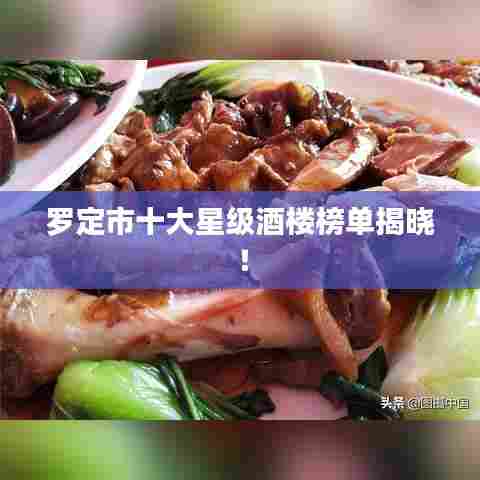 罗定市十大星级酒楼榜单揭晓!